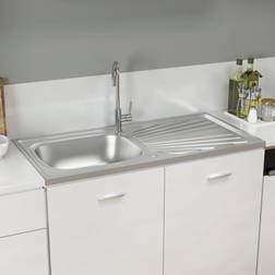 vidaXL Kitchen Sink with Drainer