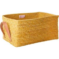 Rice Raffia Rectangular Basket w.