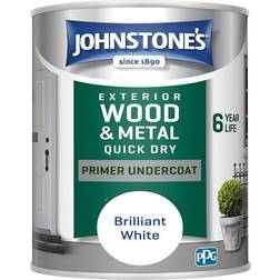 Johnstones Exterior Wood Metal Quick Dry Primer Paint 750ml Metal Paint White 0.75L