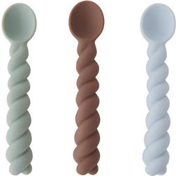 OYOY Mellow Spoon 3-pack Dusty Blue/Taupe/Pale Mint