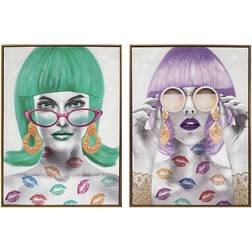 Dkd Home Decor Painting Fashion Girls Framed Art