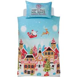 Rapport Toddler Gingerbread Town Duvet Cover Christmas Bedding Set 47.2x55.1"
