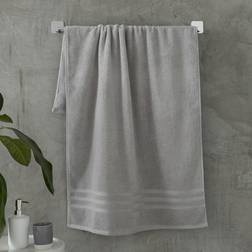 Catherine Lansfield Twist 100% Micro Yarn Bath Towel Silver