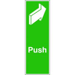 Safety Sign Push 150x50mm Self-Adhesive