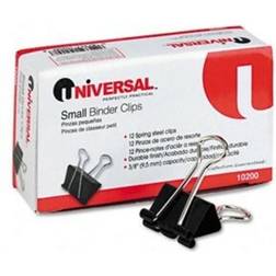 Universal Small Binder Clips, Zip-Seal Bag, 3/8" Capacity, 3/4"