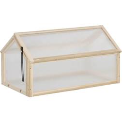 OutSunny Wooden Cold Frame Greenhouse Garden Polycarbonate Grow