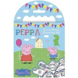 Peppa Pig Mini Carry Along Colouring Book Set Party Bag Stocking Fillers Gift