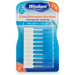 Wisdom Fine Blue Clean Between Interdental Brushes - Pack Of 20