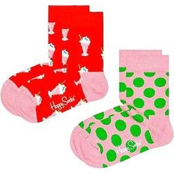 Happy Socks Kid's Milkshake Sock 2-pack - Multicoloured