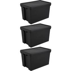 Wham Black Heavy Duty Recycled Box Lid Storage Box