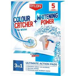 Dylon Colour Catcher Whitener Stain Remover for Whites, 3in1 Laundry Pads