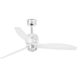 DECO LED Chrome Ceiling Fan with DC Motor, 3000K