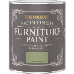 Rust-Oleum Satin Furniture Paint Familiar Ground 750Ml Metal Paint Green 0.75L