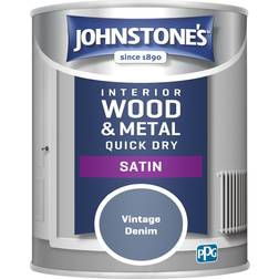 Johnstones Interior Wood Metal Quick Dry Satin Paint Vintage Metal Paint, Wood Paint 0.75L