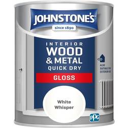Johnstones Interior Wood Metal Quick Dry Gloss Paint Metal Paint, Wood Paint White 0.75L