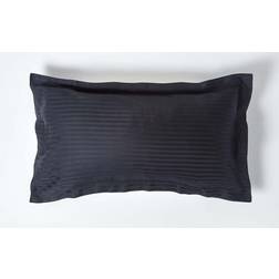 Homescapes Black Egyptian 330 Thread Count Pillow Case Black