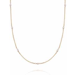 Daisy Treasures Seed Chain Necklace - Gold/Pearl
