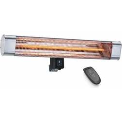 Devola Platinum 2.4kW Wall Mounted Patio Heater with Remote Control IP65 Silver