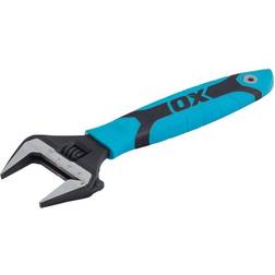 OX Pro Series Soft Grip Adjustable Wrench with Extra Wide Jaw - 250mm Adjustable Wrench