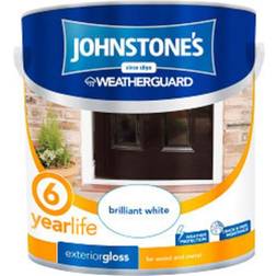 Johnstones Exterior Gloss Paint, 2.5L, Pure Brilliant Wood Paint White