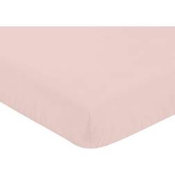 Sweet Jojo Designs Solid Blush Pink Girl Fitted Crib Baby Vintage