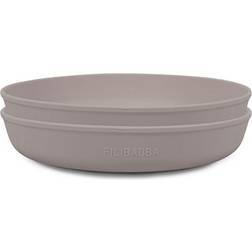 Filibabba Silicone Plate 2-Pack Warm Grey (FI-02269)