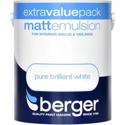 Berger Matt Emulsion 3L Pure Wall Paint White