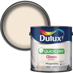 Dulux Quick Dry Gloss Paint, Magnolia Wall Paint White 2.5L