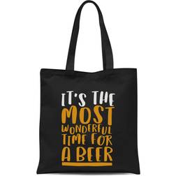 Its The Most Wonderful Time for A Beer Tote Bag Black
