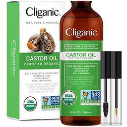 Cliganic Organic Castor Oil with Eyelash Kit