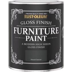 Rust-Oleum Gloss Paint Natural Charcoal Wood Paint Black 0.75L