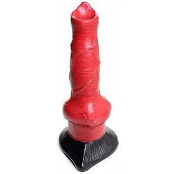 XR Brands Cc Hell-Hound Canine Penis Silicone Dildo Red in stock