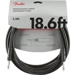 Fender Pro Series 18.6 foot Instrument Cable, Black