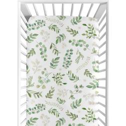 Sweet Jojo Designs Floral Leaf Girl Fitted Crib Baby