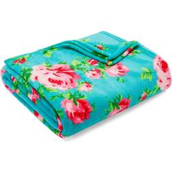 Betsey Johnson Bouquet Day Ultra Soft Plush Blankets Turquoise, Blue (152.4x127cm)