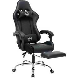 Neo Leather Gaming Racing Recliner Chair With Footrest - Black