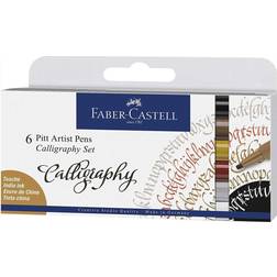 Faber-Castell Drawing Pen Pitt Artist Set Calligraphy (6pcs) (FC-167506)