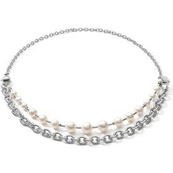 Coeur de Lion Kette Necklace - Silver/Pearls