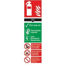 Safety Sign Carbon Extinguisher 300x100mm PVC FR02125R
