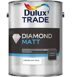 Dulux Trade Diamond Matt Wall Paint Pure Brilliant White 5L