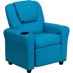 Flash Furniture Contemporary Turquoise Vinyl Recliner with Cup Holder