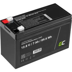 Green Cell Specialbatteri laddbart LiFePo-Block Flatkontakt LiFePO 4 12.8 V 7 Ah