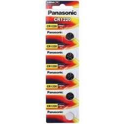 Panasonic Lithium 3V Batteries Size CR1220 (Pack of 5)