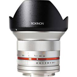 Rokinon RK12M-E-SIL 12mm F2.0 Ultra Wide Angle Fixed Lens for Sony E-mount NEX Other Cameras