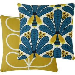 Ashley Wilde Orla Kiely Bright Honey Bee Cushion Cover Green, Blue, Orange (50x50cm)