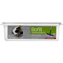 Bona Disposable Wet Cleaning Pads For Hard-Surface Floors 12 Ct. White/grey