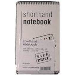 White Box Spiral Shorthand Notebook 80 Leaf