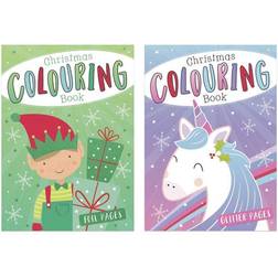 Childrens Christmas Colouring Book Elf Foil Design