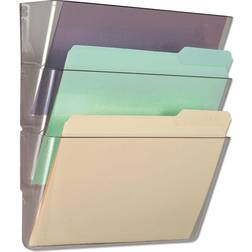 Universal 53682 Three-Pocket Wall File Starter Set Letter Clear