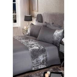 Sienna Double Crushed Duvet Cover Beige, Grey, Silver, Pink (198x198cm)